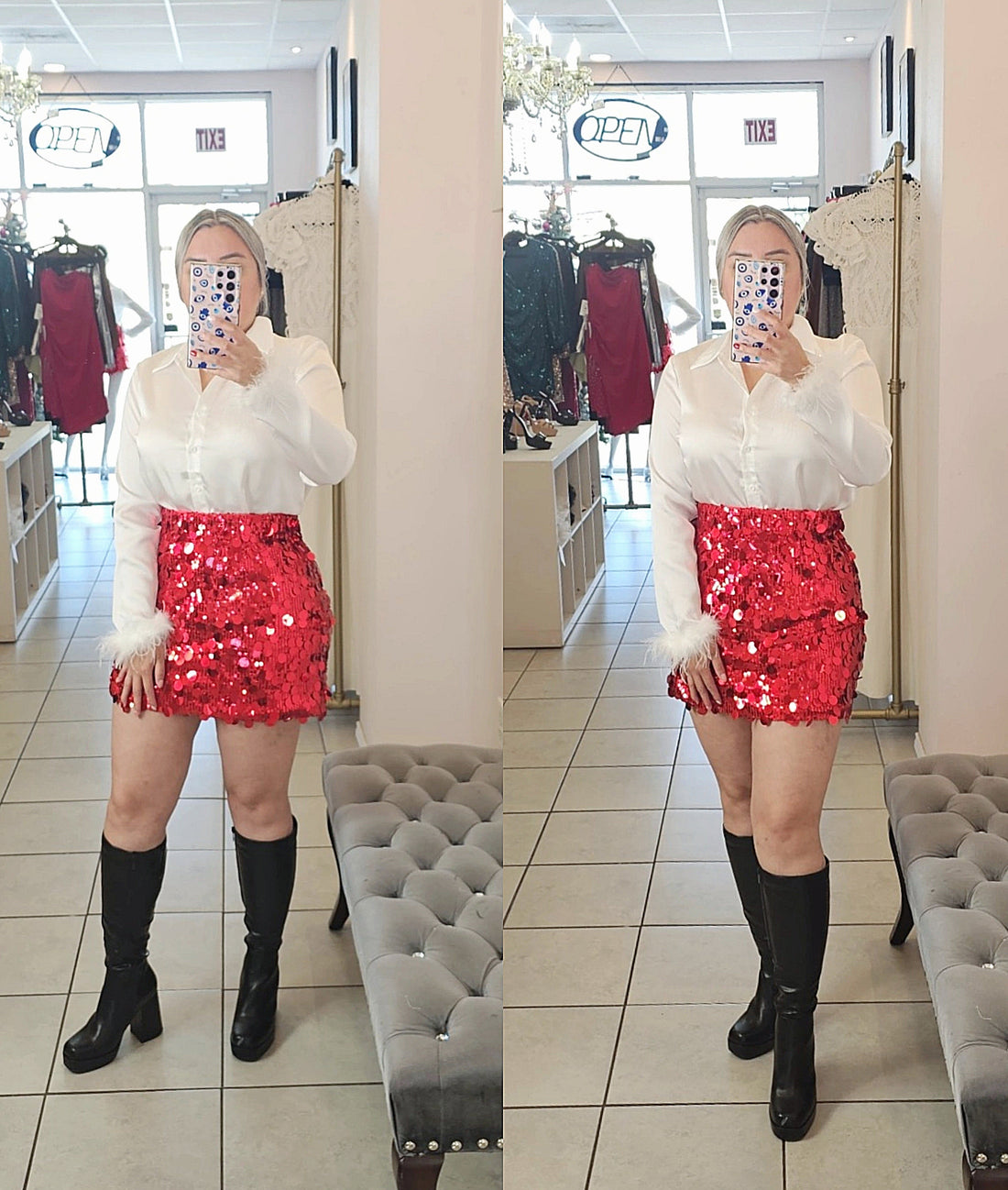 Amira Sequin Skirt