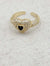 Black Gem Heart Ring