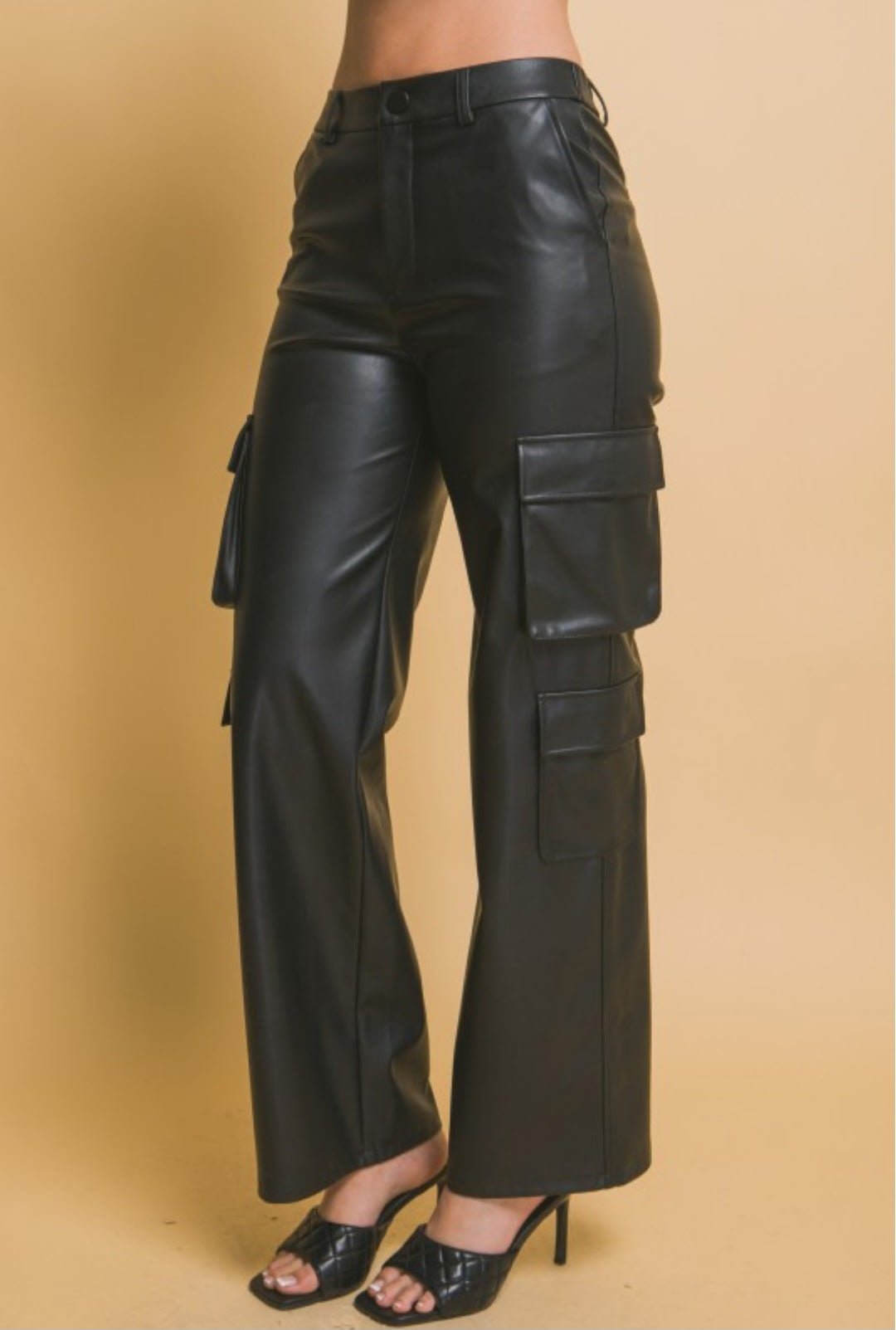 Brittany Cargo Leather Pant