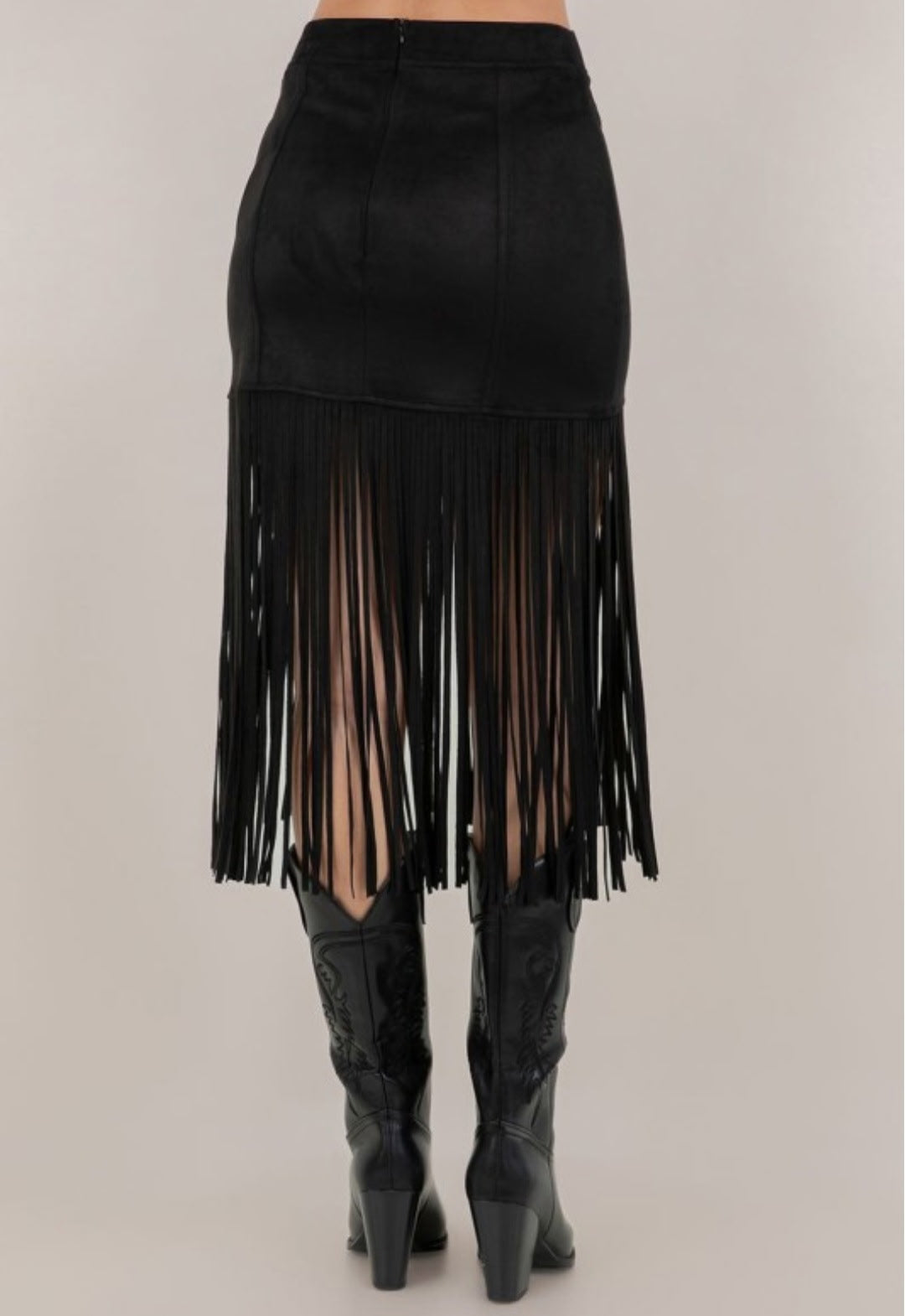 Frida Fringe Suede Skirt