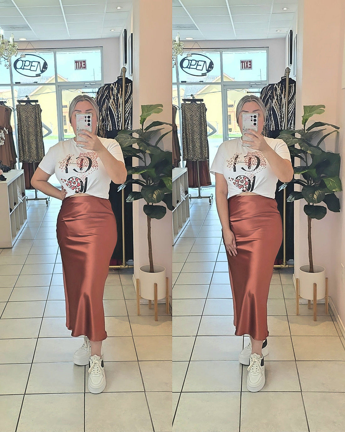 Aracely Satin Skirt